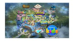Universal Kids Resort abrirá oficialmente el 1 de julio en Texas con experiencias inspiradas en Shrek, Minions, Jurassic World y Bob Esponja.